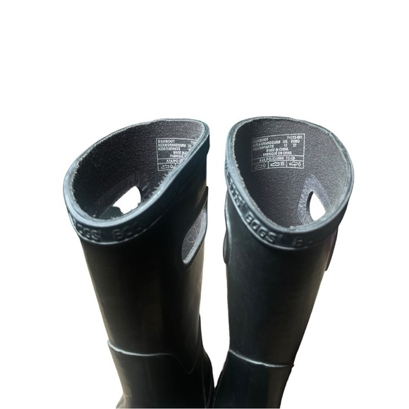 Bogs Boys Kids Girls 11 Rain Rubber Boots Black Waterproof Spring Boot Shoes 11K - Picture 5 of 11